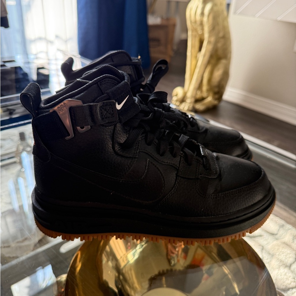 Nike Black High-Top Sneakers with Gum Sole